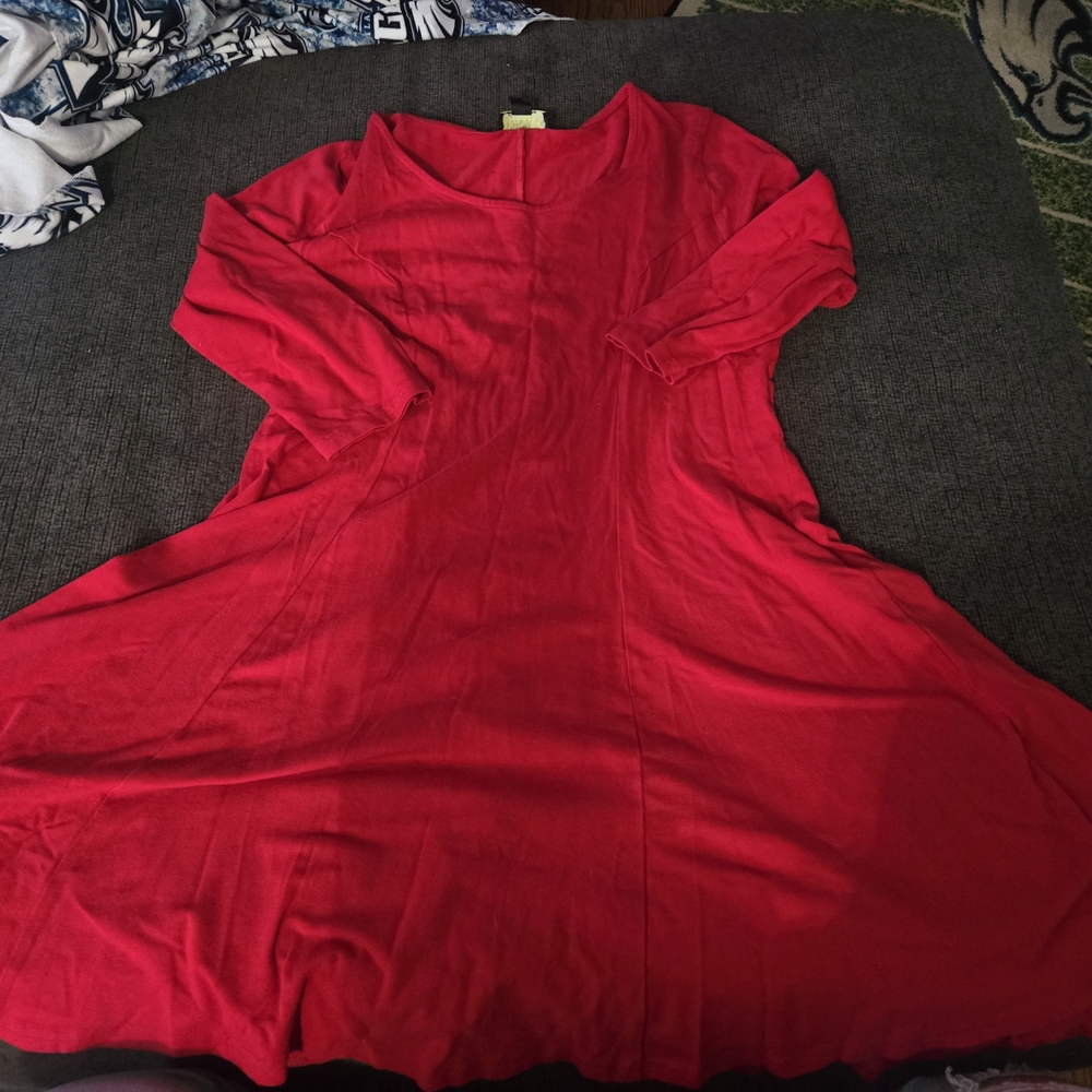 Forever 21 Red Long Sleeve Dress